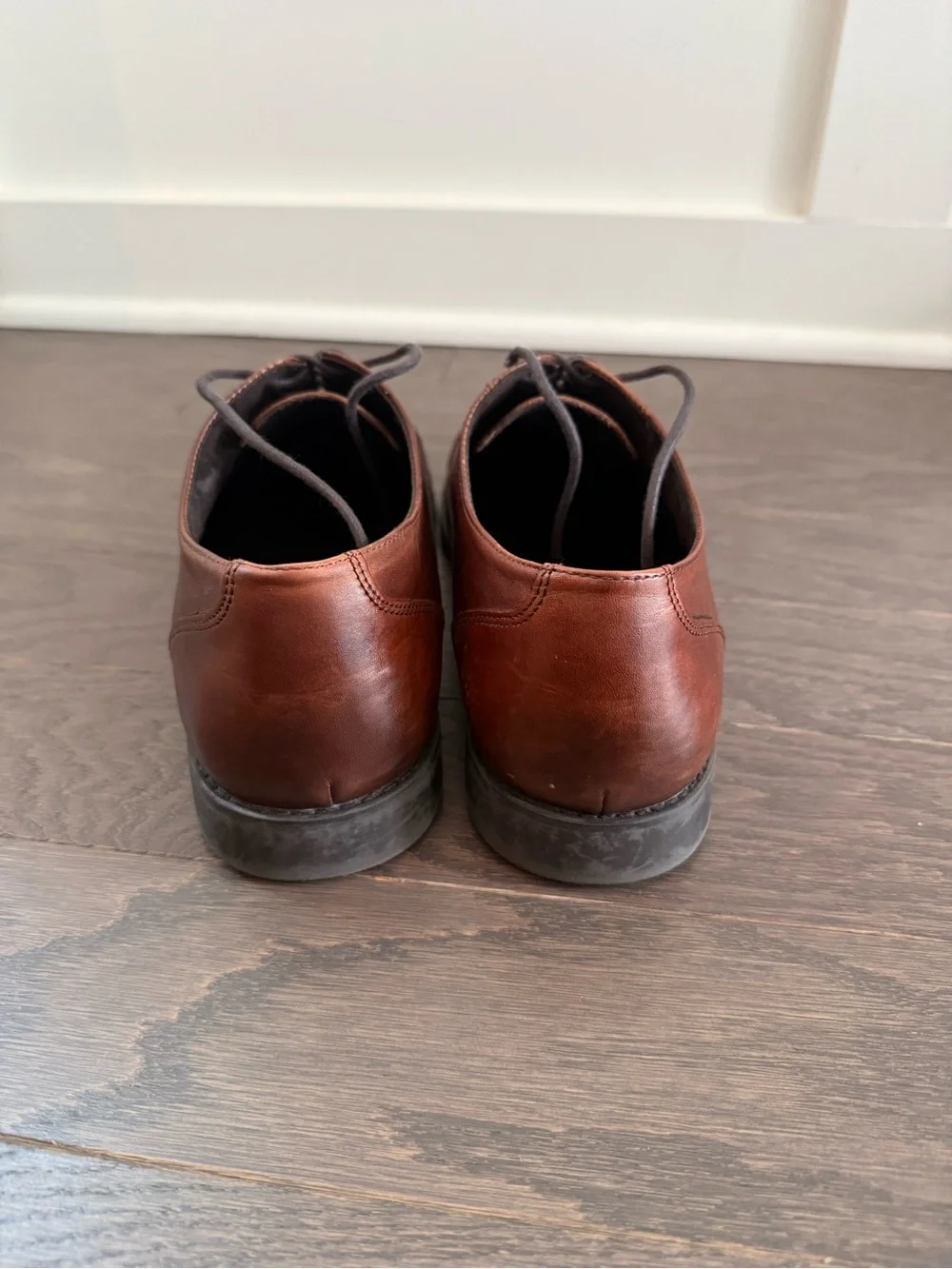 Jos. A Bank Brown Leather Cap-Toe Oxford Men’s Dress Shoes